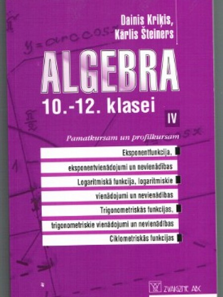 Algebra 10.-12. klasei 4. daļa 