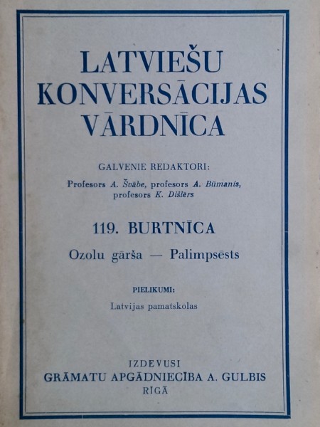 Latviešu konversācijas vārdnīca, 119. burtnīca