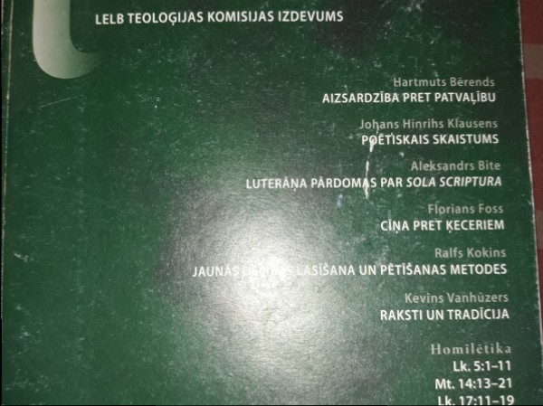 Teoloģijas žurnāls 1 (2008)