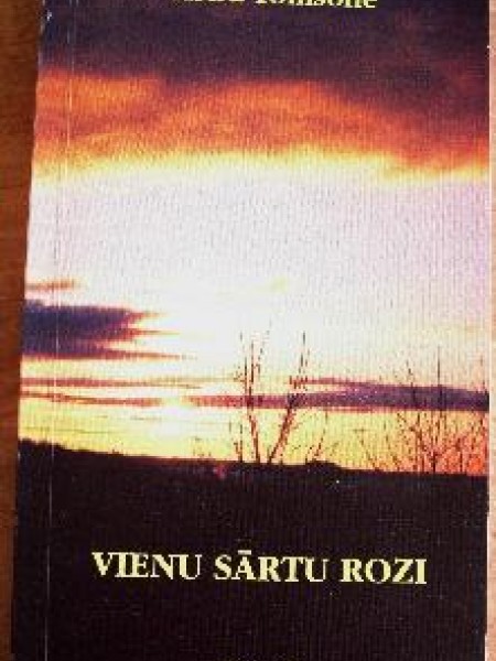 Vienu sārtu rozi