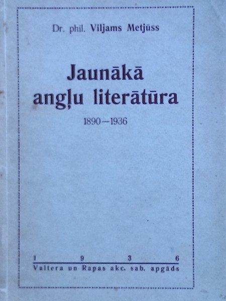 Jaunākā angļu literatūra. 1890-1936