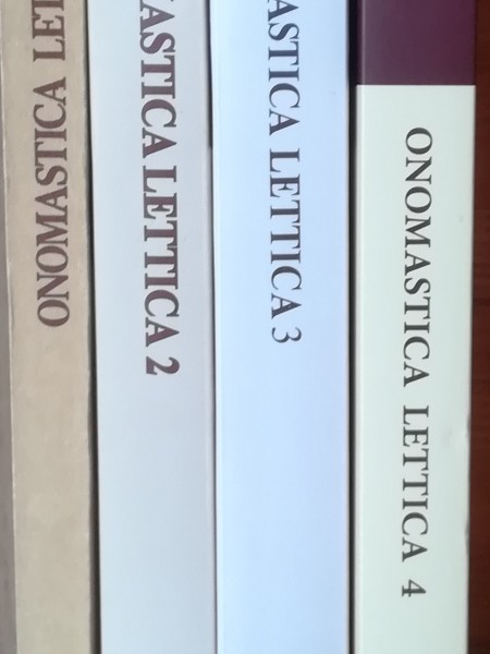 Onomastica Lettica 1 - 4