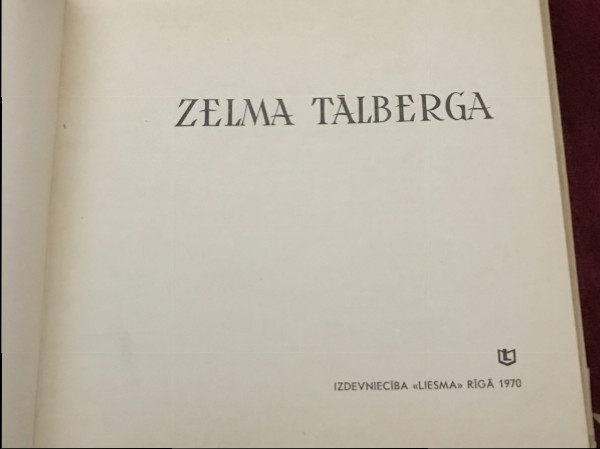 Zelma Tālberga/ reprodukciju albums