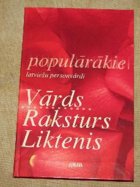 Populārākie latviešu personvārdi. Vārds. Raksturs. Liktenis.