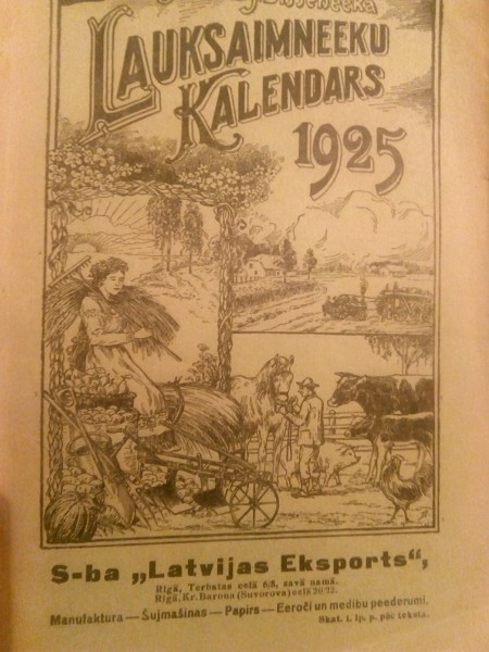 Lauksaimnieka kalendārs 1925