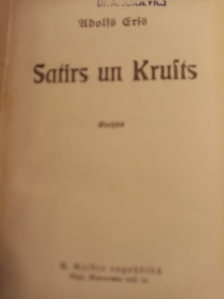 SATĪRS UN KRUSTS (VECĀ DRUKA)