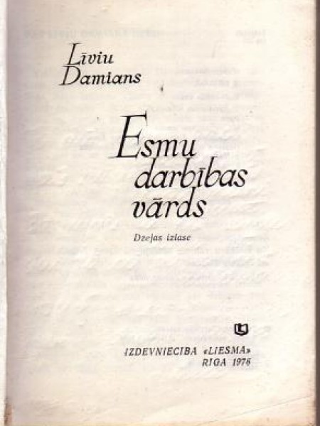 Esmu darbības vārds