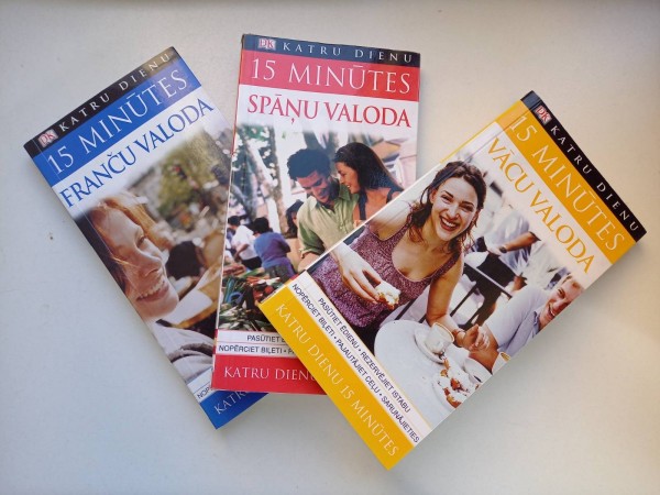 Katru dienu 15 minūtes franču, vācu, spāņu valodas