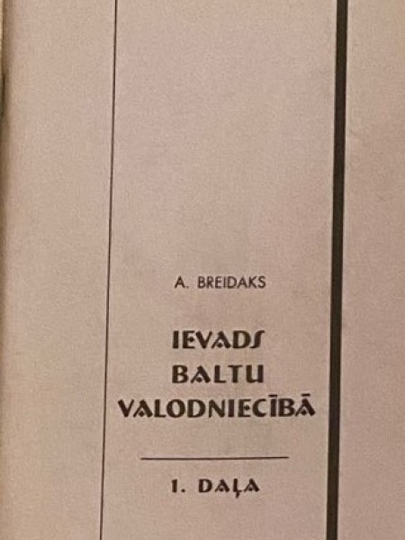 Ievads baltu valodniecībā