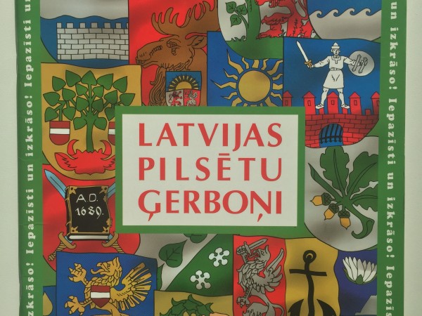 Iepazīsti un izkrāso! Latvijas pilsētu ģerboņi