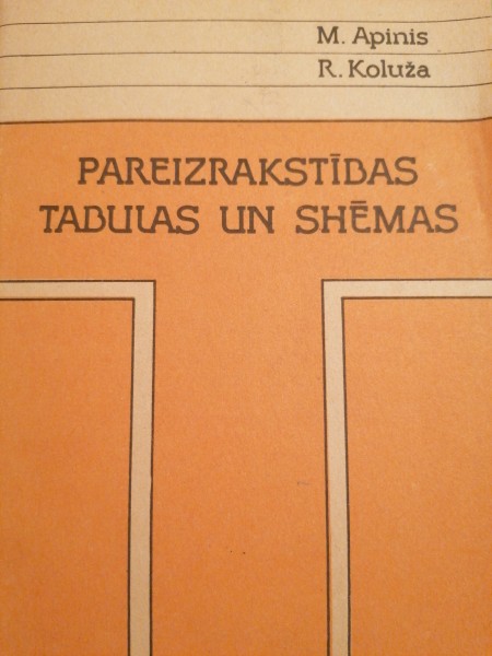 Pareizrakstības tabulas un shēmas