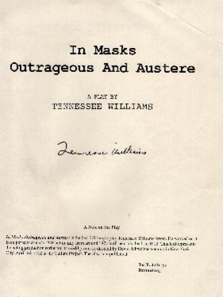 In Masks Outrageous And Austere