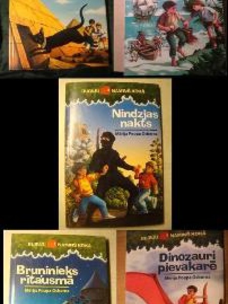 1.Bruņinieks rītausmā 2.Pirāti saulrietā 3.Dinozauri pievakarē 4.Nindzjas nakts 5.Mūmijas rīta pusē