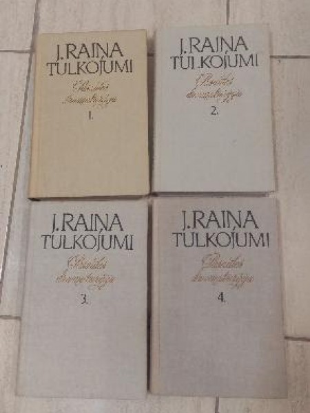 J.Raiņa tulkojumi. Pasaules dramaturģija 1-4 sējumi