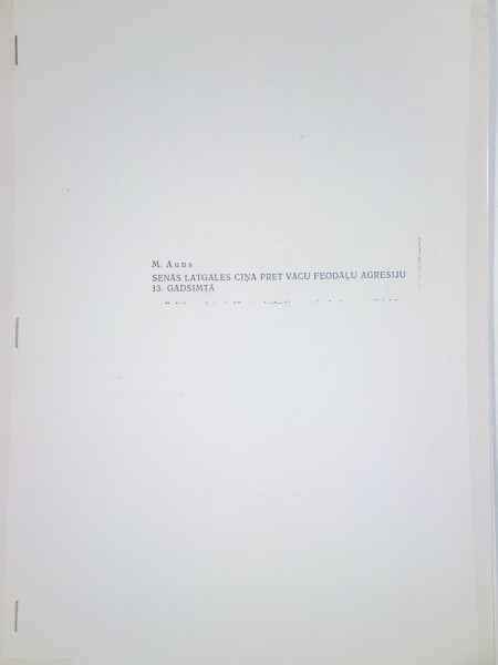 Senās Latgales cīņa pret Vācu feodāļu agresiju 13.gs