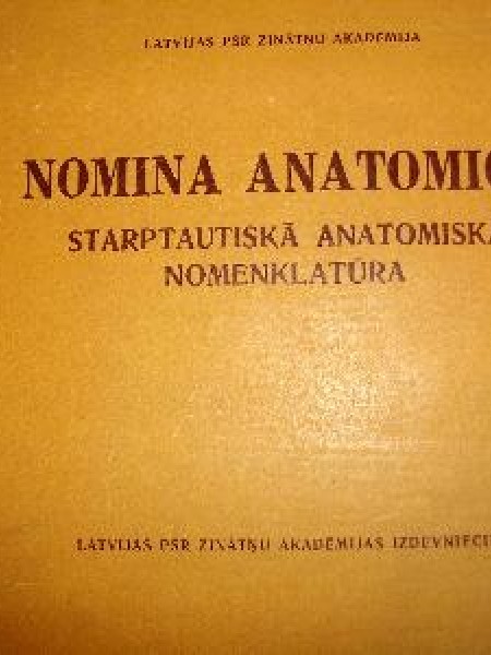 Nomina anatomica starptautiskā anatomiskā nomenklatūra