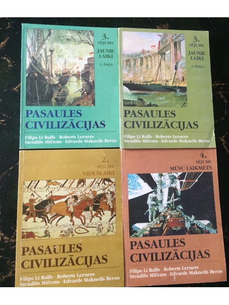 Pasaules civilizācijas 2.-4.sējums (4 grāmatas)