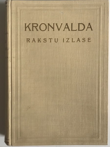 Kronvalda rakstu izlase