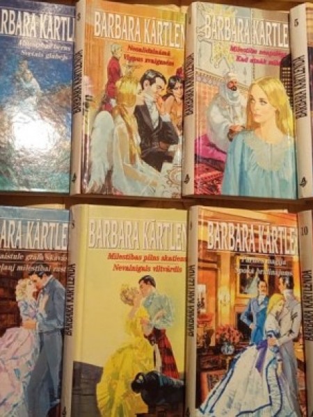 Barbaras Kārtlendas 10 grāmatiņas.