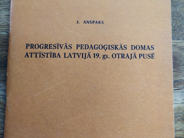 Progresīvās pedagoģiskās domas attīstība Latvijā 19. gs. otrajā pusē