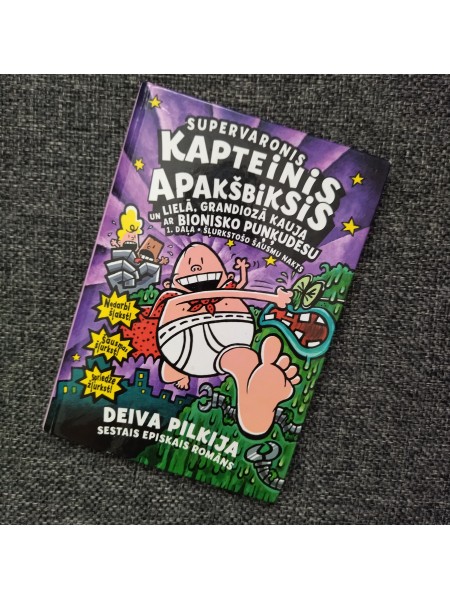 Supervaronis Kapteinis Apakšbiksis un lielā, grandiozā kauja ar bionisko puņķudesu. 1. daļa Šļurksto