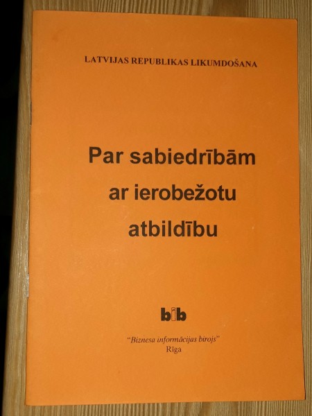 Par sabiedrībām ar ierobežotu atbildību