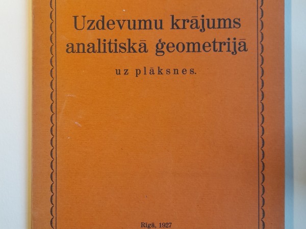 Uzdevumu krājums analītiskajā ģeometrijā uz plaknes
