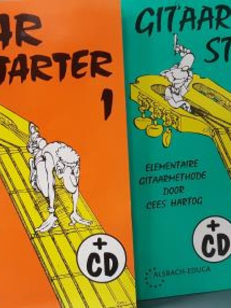 Gitaar Starter Elementaire Gitaarmethode Door Cees Hartog I.II +2Cd