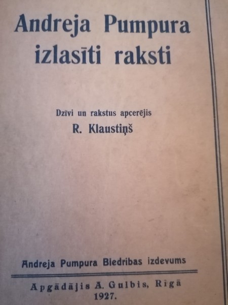 Andreja Pumpura izlasīti raksti