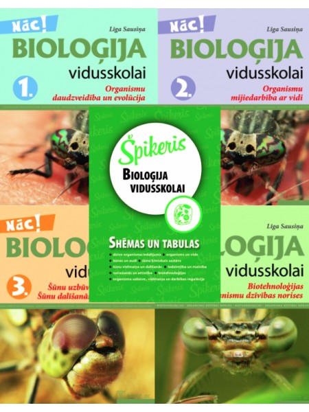 Bioloģija vidusskolai 1,2,3,4 + Bioloģijas špikeris