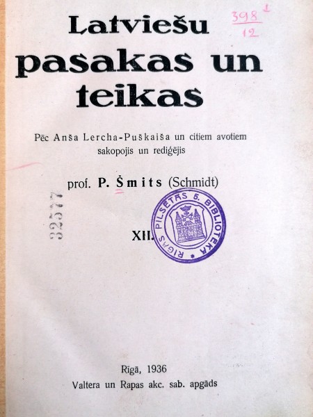 Latviešu pasakas un teikas, XII