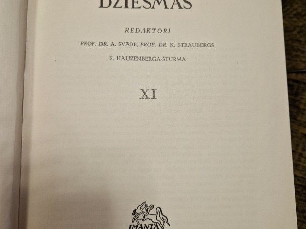 Latviešu tautas dziesmas. XI sējums.