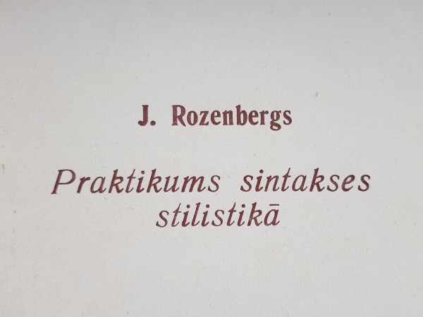 Praktikums sintakses stilistikā
