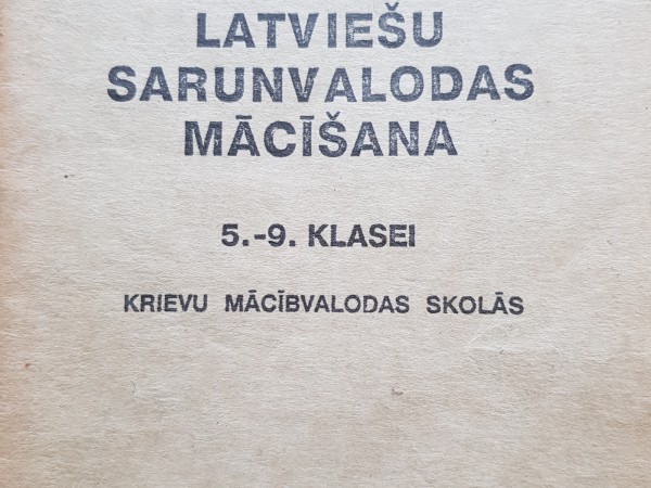 Latviešu sarunvalodas mācīšana