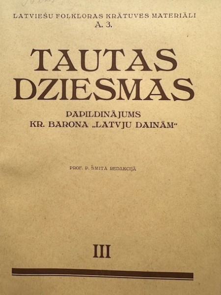 Tautas dziesmas (Papildinājums Kr. Barona 