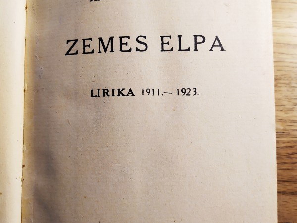 Zemes elpa. Lirika 1911-1923