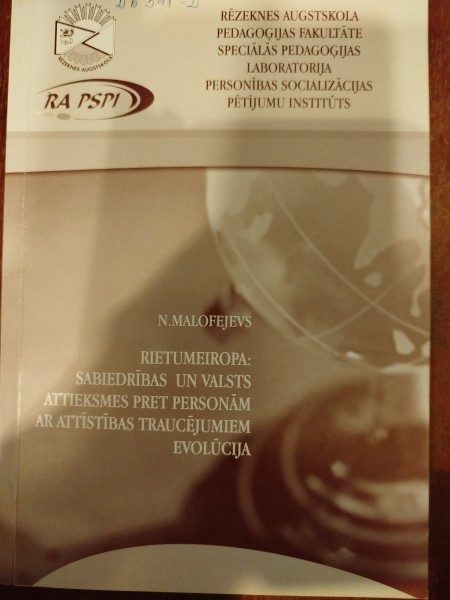 Rietumeiropa: sabiedrības un valsts attieksmes pret personām ar attīstības traucējumiem evolūcija