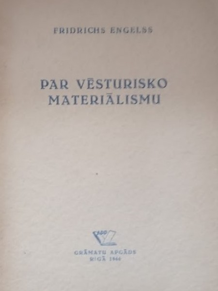 Par vēsturisko materiālismu
