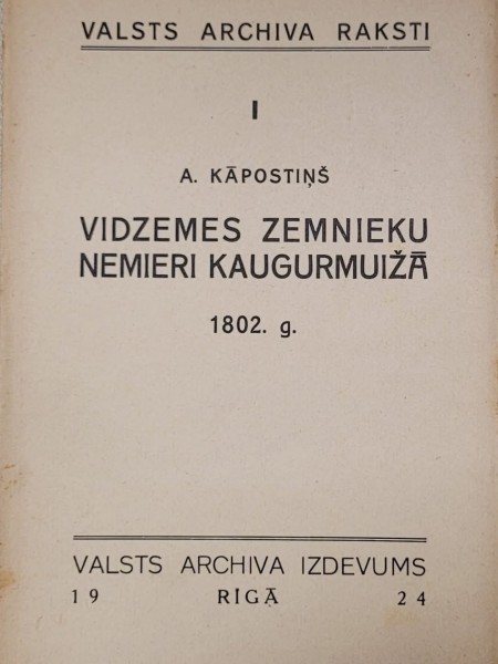 Vidzemes zemnieku nemieri Kaugurmuižā 1802.g