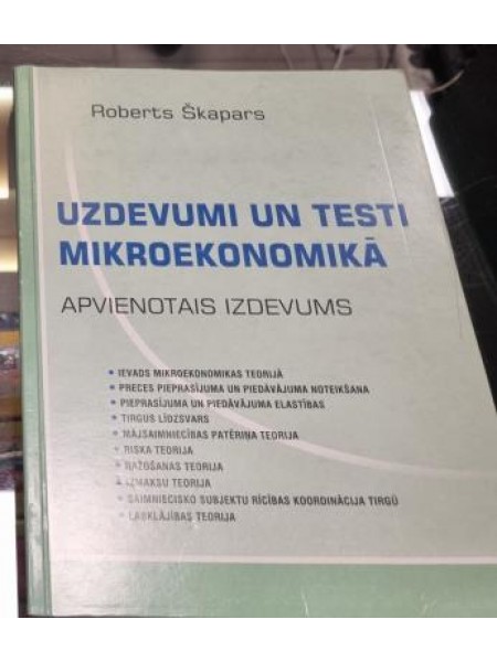 Uzdevumi un testi mikroekonomikā