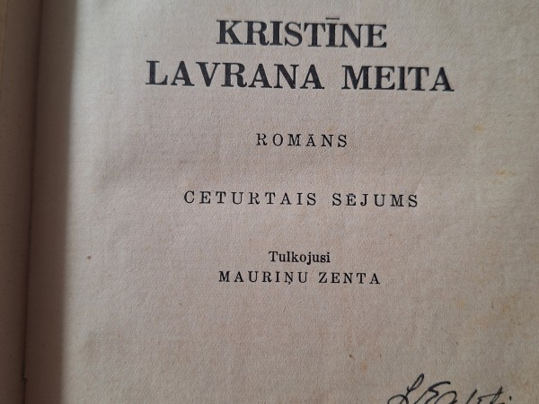Kristīne Lavrana meita 4 sējums