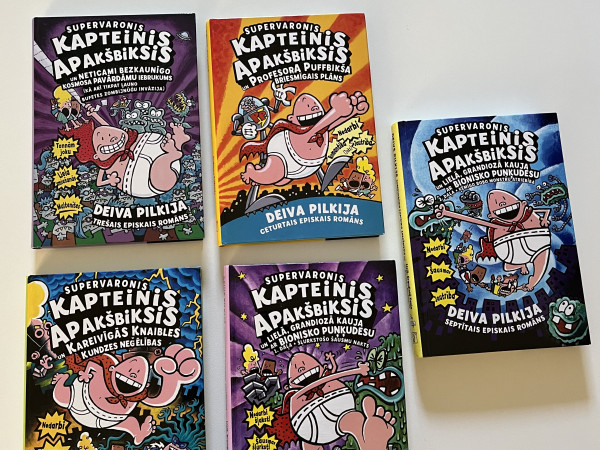 Kapteinis Apakšbiksis - 5 grāmatas