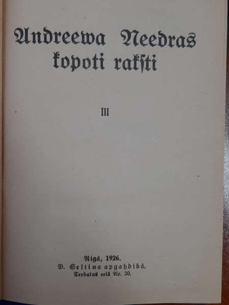 Andrieva Niedras kopotie raksti