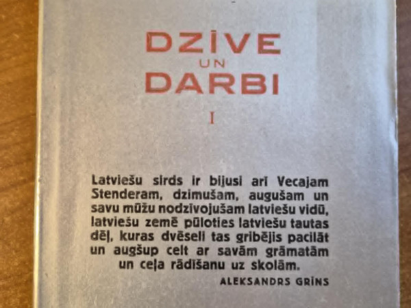 Vecais Stenders Dzīve un darbi I