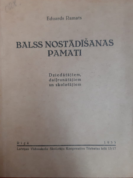 Balss nostādīšanas pamati