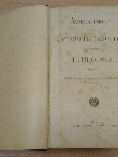 AUSKUNFTSBUCH FÜR DIE CHEMISCHE INDUSTRIE